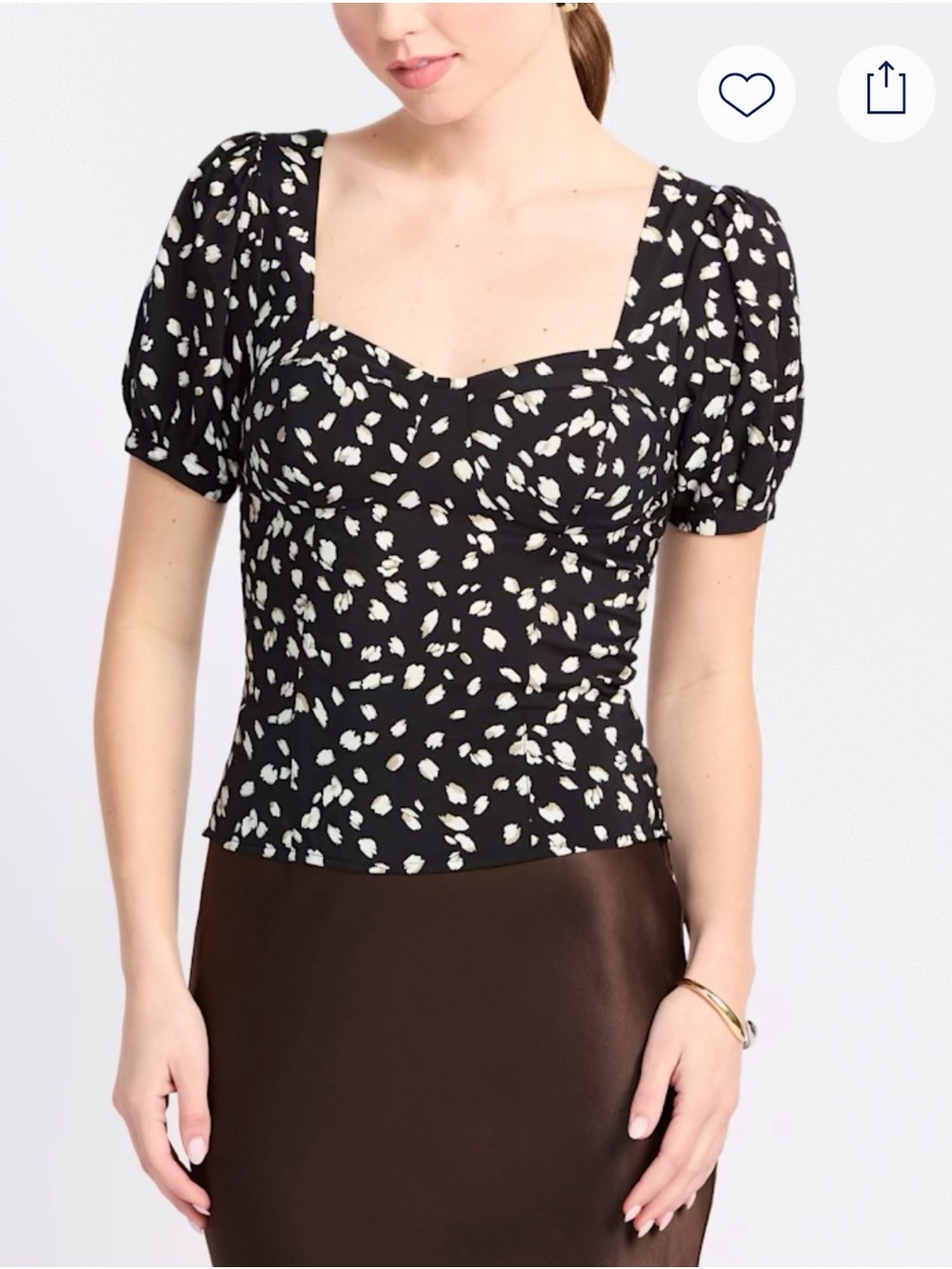 Montgomery Post Olivia Puff Sleeve Airette Blouse